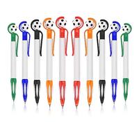 Cobee Soccer Ballpoint Pens, 10 Pcs Retractable Football Rollerball Pens 1.0mm Medium Point Writing Pens Soft Grip Multicolor Pens for Student School Party Favor