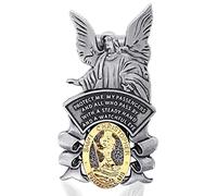 cobee St Christopher Medal for Car, Car Saint Christopher with Guardian Angel Visor Medal Clip Religious Sun Visor Clip Bless Driving Safety New Driver Gift for Travel Protection(1 Piece)