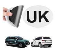 COBEE UK Magnetic Car Sticker, 2 Pcs Stickers for Driving in Europe European Road Legal, Number Plate Waterproof Vinyl Vans Trucks after Brexit United Kingdom Symbol, Black, White