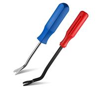 cobee Upholstery and Construction Staple Nail Remover Tool, 2 Pcs Steel Nail Puller Remover Tool with Ergonomic Handle Upholstery Nail Tack Remover Tool for Remove Staple in Furniture Wooden Case