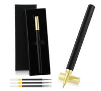 cobee Vintage Wooden Ballpoint Pens, Handcrafted Wood Rollerball Pen with 2 0.5mm Black Ink Refills and Gift Box Luxury Fine Point Sign Pen for Journaling Business Office Gift(A)
