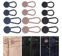 cobee Waist Pants Button Extender, 12 Pieces Waistband Extender Buttons for Men Women Jeans Button Expander No Sew Button 0.6/1.2in 2 Sizes(Inelastic)