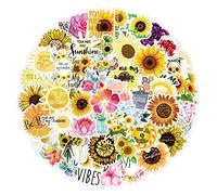 Cobee Waterproof Flower Stickers, 100Pcs Flower Decals Plant Stickers Flower Aesthetic Vinyl Stickers Trendy Stickers Decals for Scrapbook Notebook Envelopes Greeting Cards Laptops Luggage