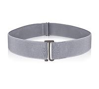 Cobee Women Invisible Belts, Women Stretch Belt Adjustable Elastic Belt with Flat Buckle No Show Waist Belts for Jeans Pants Dresses (Grey)