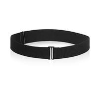 Cobee Women Invisible Belts, Women Stretch Belt Adjustable Elastic Belt with Flat Buckle No Show Waist Belts for Jeans Pants Dresses (Black)
