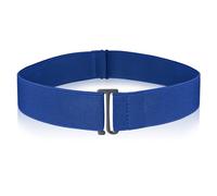 Cobee Women Invisible Belts, Women Stretch Belt Adjustable Elastic Belt with Flat Buckle No Show Waist Belts for Jeans Pants Dresses (Blue)