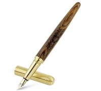 Cobee Wooden Fountain Pens, Handcrafted Wood Fountain Pen Vintage Luxury Pen 0.7mm Fine Point Pen Business Pen Smooth Writing for Journaling Calligraphy Gift Supplies(B)