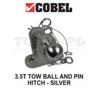 Cobel 3.5T Tow Ball & Pin Hitch 50mm Ball 25mm Pin ECE R55 Approved Silver 9282