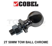 COBEL Heavy Duty Tow Ball 2" 50MM 2000KG Capacity Boat Trailer ATV Towing Hitch 9284