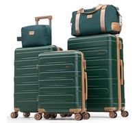 Cobens Luggage Sets 5 Piece Durable Suitcase Set with Spinner Wheels, Hard Shell Carry on Luggage with TSA Lock, Large Checked Travel Suitcases for Men and Women, DarkGreen, 5 Piece Sets (20/24/28/DB