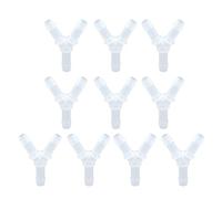 COBETTER 50pcs 1/4" Y Shaped 3 Way Tube Connector Pharmaceutical Polypropylene Tubing Joint Splicer PP Plastic Equal Barbed Fittings