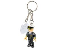 COBI 1358 Keychain Figure Miniature Captain Edward Smith Plastic Soldiers Military Building Blocks Boat Toy, Black