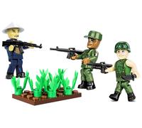 Cobi Building Block Set COBI-2047 WWII Vietnam War 3 Army Men Figures 30 pcs HC