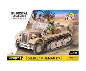 COBI-2273 WWII SD.KFZ.10 Demag D7 Model Half-Track Building Bricks 280Pcs