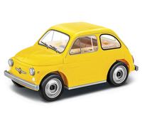 COBI-24514 The Iconic 1965 Fiat 595 Abarth Car Yellow Building Brick Model 70pcs