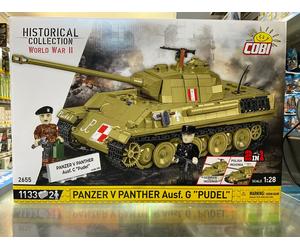 COBI 2655 Panzer V Panther Ausf.G PUDEL HC:WWII 1:28 Brick Model 1133pcs
