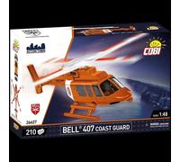 Cobi-26627 Bell 407 - Coast Guard Scale 1:48 Helicopter 210pcs