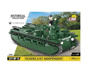 COBI-2990 Great War Vickers A1E1 Independent Model Tank Building Bricks 886Pcs