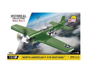 COBI-5860 WWII Mustang P-51 Model Plane Building Bricks 150Pcs
