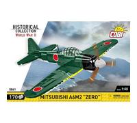 COBI-5861 Planes Mitsubishi A6M2 Zero Model Plane Building Bricks 166Pcs