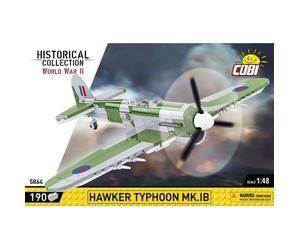 COBI-5864 WWII Hawker Typhoon Model Plane Building Bricks 186Pcs