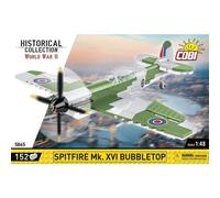 COBI-5865 WWII Supermarine Spitfire MK.XVI Bubbletop Model Plane Bricks 155Pcs