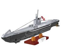 COBI German Submarine Type VIIB U-52, 1:144 Scale, 474 Pieces, Age 9+ | Pad printed, rotating propellers, display stand with nameplate, historical replica, made in the EU, 474 pieces, ages 9+