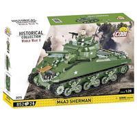 COBI-2570 WWII M4A3 Sherman Model Tank Building Bricks 838Pcs