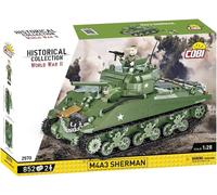 COBI-2570 WWII M4A3 Sherman Model Tank Building Bricks 838Pcs