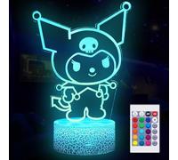 COBIKU 16 Colors Night Light 3D Illusion Table Lamp with Touch & Remote Control LED Lamp Kawaii Anime Led Light Cute Desk Lamp for Artwork Decor Christmas Halloween Birthday Decoration Gifts