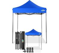 COBIZI Folding Gazebo 2 x 2 Waterproof Stable Winterproof without Side Walls, Pop Up Gazebo Party Tent, Sun Protection Garden Gazebo, Gazebo Foldable with Handbag (2 x 2 m, Blue)
