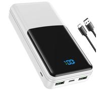 Coblob power bank 27000mAh | External Battery for Mobile Phone, Compatible with iPhone 17/16/15/14/13/12, Samsung, Huawei, Xiaomi and More, White