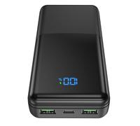 Coblob Power Bank 27000mah, Powerbank Fast Charging with Usb C, External Battery Pack, Mobile Phone Portable Charger with LED Display, PD 3.0 QC 4.0 Charging Bank with 3 Outputs & 2 Inputs (Black)