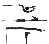 Cobra 2.5mm C-Style In-Ear Headset with Foam Earpiece, Compatible with Cobra PX, RX & AM Series Walkie Talkies, Black