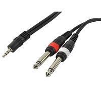 Cobra 2 X ¼ Inch 6.35mm Jack Mono - 3.5mm Stereo Jack, 1.5m Flexible cable