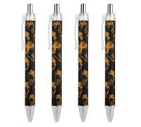 Cobra Bad Snake Head Retractable Ballpoint Pens 0.5mm Fine Black Inks Roller Smooth Writing Office Supplies 4 PCS