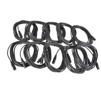 Cobra Cables 6m Microphone Leads Balanced XLR Male to Female 3 pin with Black Connectors x 10