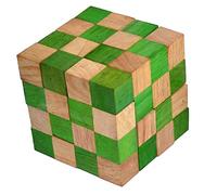 Cobra Cube Large Green, Snake Cube Anaconda Green Large, Cube Snake 4 x 4 x 4 cm Puzzle IQ Puzzle Cobra Cube, Snake Cube, Anaconda Brain Teaser IQ Test 3D Puzzle