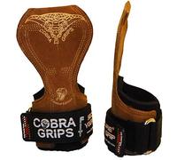 Cobra Grips FIT Leather Weight Lifting Gloves Heavy Duty Straps, Alternative to Power Lifting Hooks, Power Lifting For Deadlifts With Built in Adjustable Neoprene