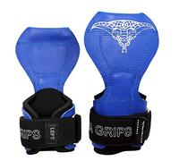 Cobra Grips PRO Weight Lifting Gloves Heavy Duty Straps Alternative Power Lifting Hooks Best for Deadlifts Adjustable Neoprene Padded Wrist Wraps Support Bodybuilding (PRO Blue Rubber)