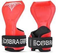 Cobra Grips PRO Weight Lifting Gloves Heavy Duty Straps Alternative Power Lifting Hooks Best for Deadlifts Adjustable Neoprene Padded Wrist Wraps Support Bodybuilding (PRO Red Rubber)