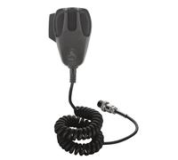 COBRA HG M77 Premium Replacement Noise Canceling CB Microphone (Black) - 4 Pin Connector, 9 Foot Cord, Heavy Duty ABS Shell, Wire Mesh Grille, Left Side Push To Talk, Chrome Connector, One Size
