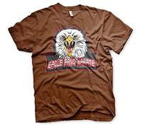 Cobra Kai Officially Licensed Eagle Fang Karate Mens T-Shirt (Brown), X-Large