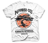 Cobra Kai Officially Licensed Miyagi-Do Karate School Mens T-Shirt (White), Large