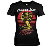 Cobra Kai Officially Licensed Never Dies Women T-Shirt (Black), Large