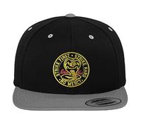 Cobra Kai Officially Licensed Patch Premium Snapback Cap (Black-Dark Grey), One Size
