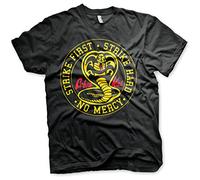 Cobra Kai Officially Licensed Round Patch Mens T-Shirt (Black), Small