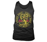 Cobra Kai Officially Licensed Round Patch Tank Top Vest Vest (Black), Medium