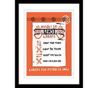 Cobra Kai Poster with Border and Black Frame (Miyagi-Do Karate Design) 30cm x 40cm Frame and Wall Art - Official Cobra Kai Merchandise