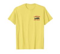 Cobra Kai Retro LaRusso Auto Group Ad Front and Back T-Shirt, Men, Lemon Yellow, XX-Large